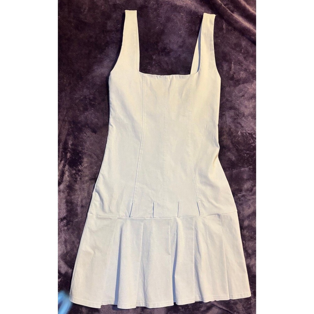 PrettyLittleThing Women's Grey Pleated Mini Dress